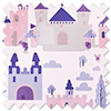 Magic Castle, Fairy Purple - Motorised Roman Blind
